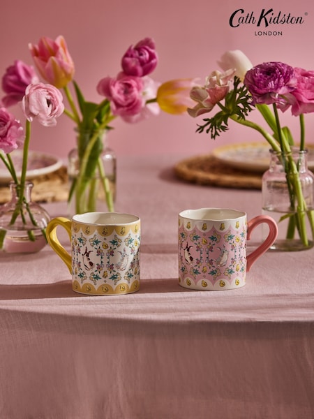 Cath Kidston Set of 2 Multi Bunny Shortie Mugs (W42442) | £20