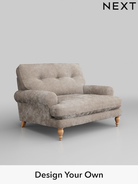 Distressed Velour/Mid Natural Erin Buttoned Back Deep Sit (W42443) | £975
