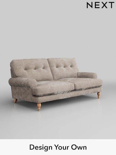 Distressed Velour/Mid Natural Erin Buttoned Back Deep Sit (W42443) | £1,275