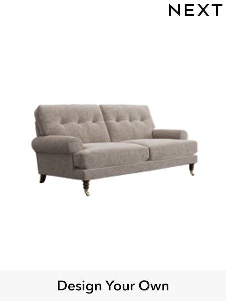 Distressed Velour/Mid Natural Erin Buttoned Back Deep Sit (W42443) | £1,275