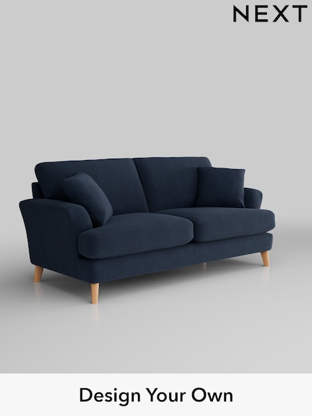 Fine Chenille Easy Clean/Dark Navy Blue Conway Relaxed Sit (W42452) | £1,350