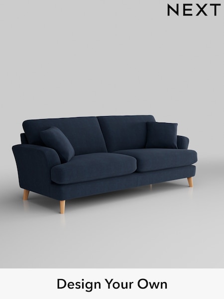 Fine Chenille Easy Clean/Dark Navy Blue Conway Relaxed Sit (W42452) | £1,450