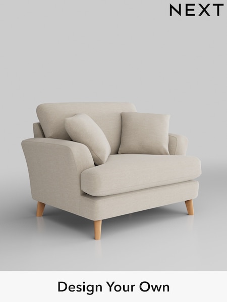 Fine Chenille Easy Clean/Oyster Conway Relaxed Sit (W42465) | £975