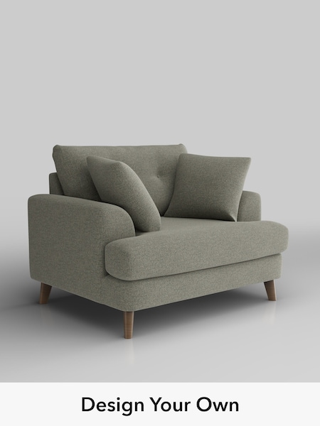 Chunky Marl/Light Olive Green Parker Buttoned Back (W42512) | £1,025