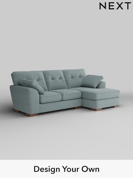 Chunky Marl/Mid Blue Stamford Buttoned Back (W42516) | £1,875