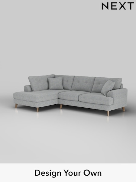 Chunky Marl/Mid Grey Parker Buttoned Back (W42526) | £2,325