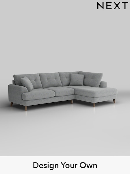 Chunky Marl/Mid Grey Parker Buttoned Back (W42526) | £2,325