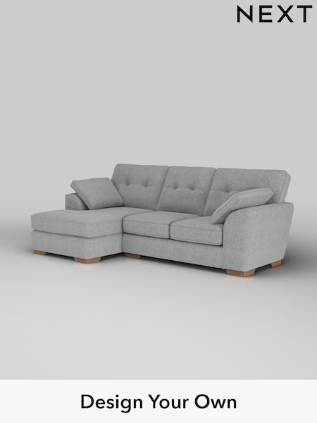 Chunky Marl/Mid Grey Stamford Buttoned Back (W42547) | £1,875