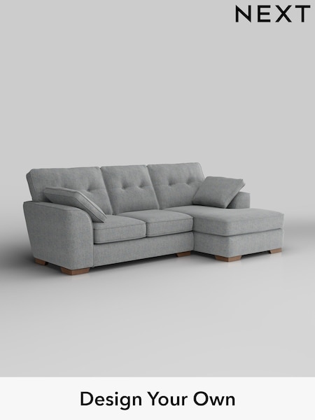 Chunky Marl/Mid Grey Stamford Buttoned Back (W42547) | £1,875