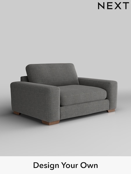 Chunky Texture/Dark Grey Houghton Deep Relaxed Sit (W42551) | £1,225