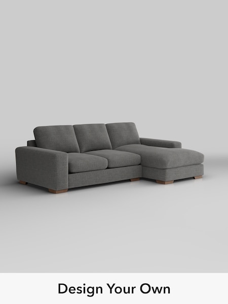 Chunky Texture/Dark Grey Houghton Deep Relaxed Sit (W42551) | £2,125