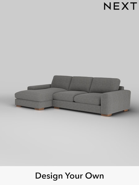 Chunky Texture/Dark Grey Houghton Deep Relaxed Sit (W42551) | £2,325