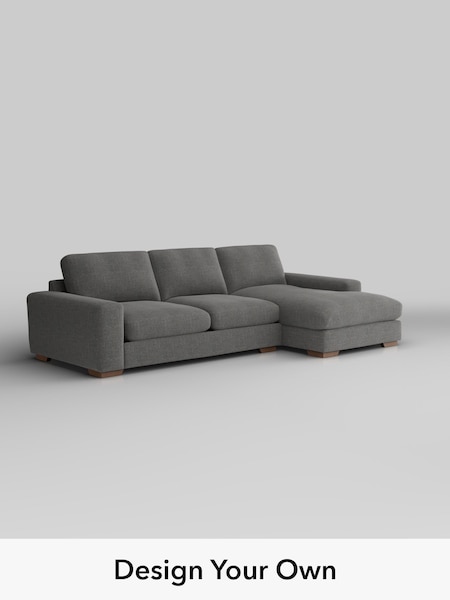 Chunky Texture/Dark Grey Houghton Deep Relaxed Sit (W42551) | £2,325