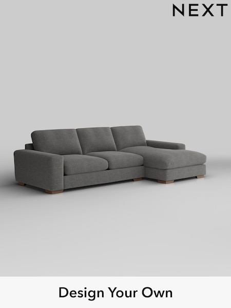 Chunky Texture/Dark Grey Houghton Deep Relaxed Sit (W42551) | £2,325