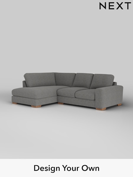 Chunky Texture/Dark Grey Houghton Deep Relaxed Sit (W42551) | £2,150