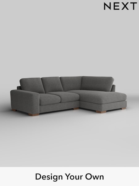Chunky Texture/Dark Grey Houghton Deep Relaxed Sit (W42551) | £2,150
