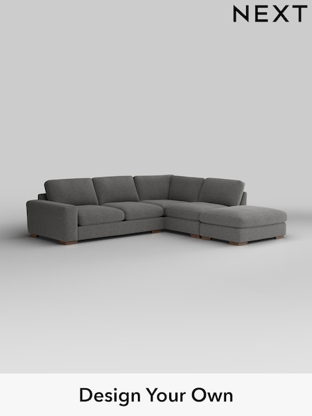Chunky Texture/Dark Grey Houghton Deep Relaxed Sit (W42551) | £2,675