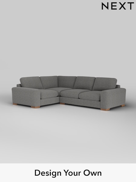 Chunky Texture/Dark Grey Houghton Deep Relaxed Sit (W42551) | £2,625