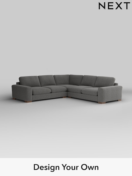 Chunky Texture/Dark Grey Houghton Deep Relaxed Sit (W42551) | £2,925