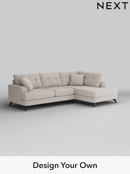 Chunky Marl/Oyster Parker Buttoned Back (W42555) | £2,325