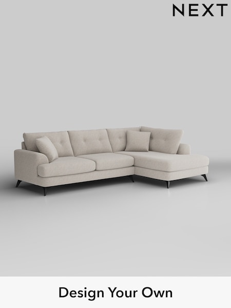 Chunky Marl/Oyster Parker Buttoned Back (W42555) | £2,425