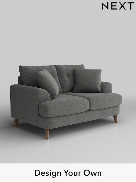 Chunky Texture/Dark Grey Parker Buttoned Back (W42566) | £1,225