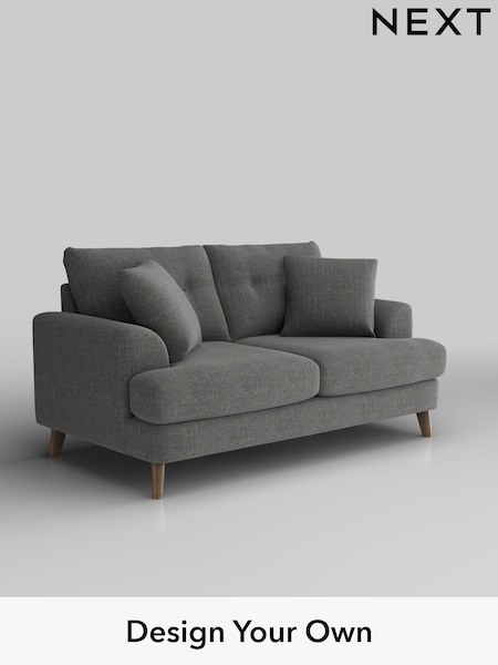 Chunky Texture/Dark Grey Parker Buttoned Back (W42566) | £0