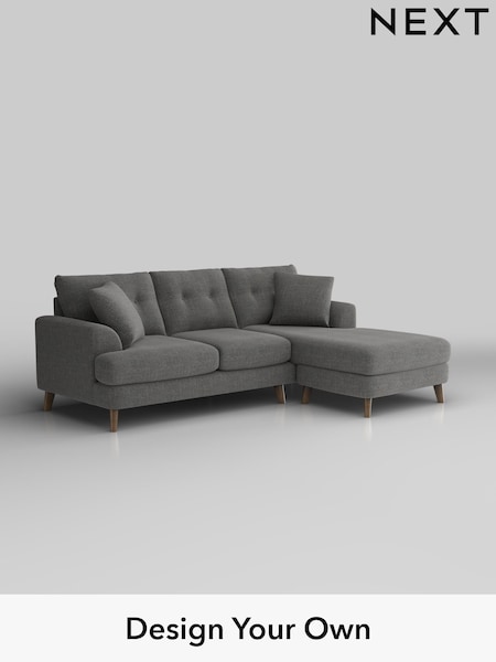 Chunky Texture/Dark Grey Parker Buttoned Back (W42566) | £1,850