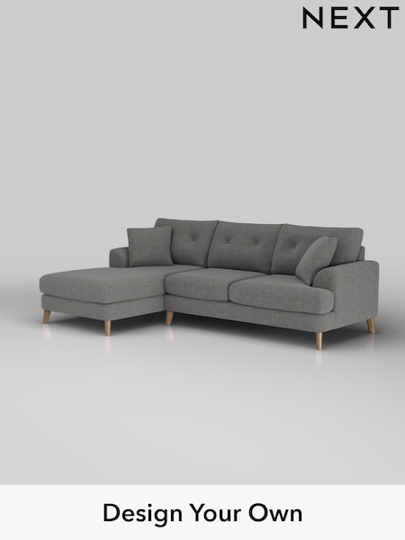 Chunky Texture/Dark Grey Parker Buttoned Back (W42566) | £2,199