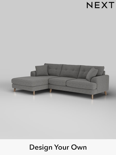 Chunky Texture/Dark Grey Parker Buttoned Back (W42566) | £2,350