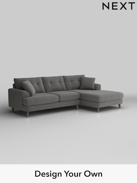 Chunky Texture/Dark Grey Parker Buttoned Back (W42566) | £2,350