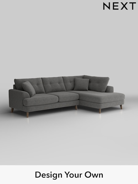 Chunky Texture/Dark Grey Parker Buttoned Back (W42566) | £2,325