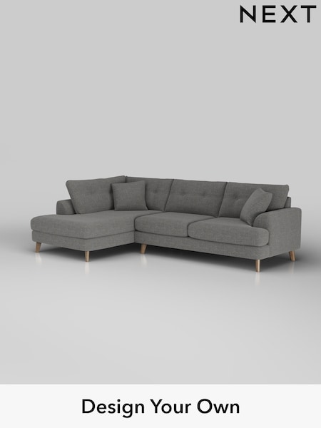 Chunky Texture/Dark Grey Parker Buttoned Back (W42566) | £2,425