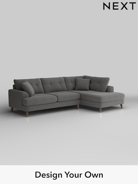 Chunky Texture/Dark Grey Parker Buttoned Back (W42566) | £2,425