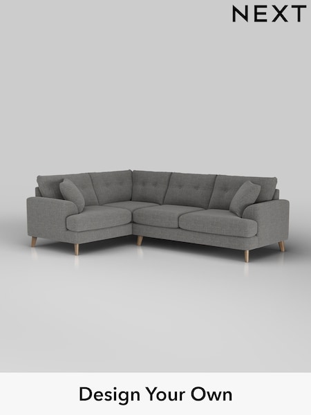 Chunky Texture/Dark Grey Parker Buttoned Back (W42566) | £2,375