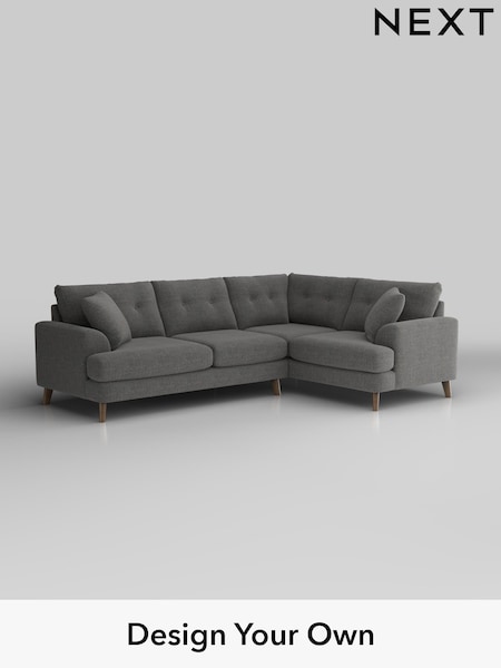Chunky Texture/Dark Grey Parker Buttoned Back (W42566) | £2,375