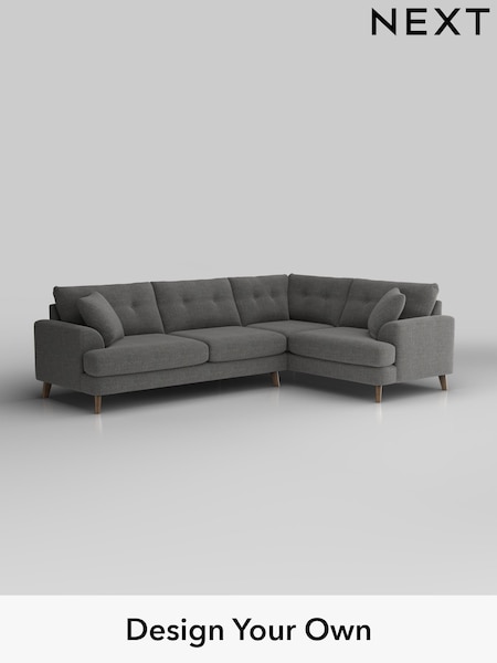 Chunky Texture/Dark Grey Parker Buttoned Back (W42566) | £2,475