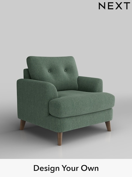 Chunky Texture/Mid Forest Green Parker Buttoned Back (W42591) | £925