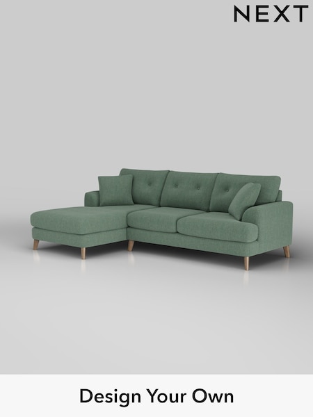 Chunky Texture/Mid Forest Green Parker Buttoned Back (W42591) | £2,199