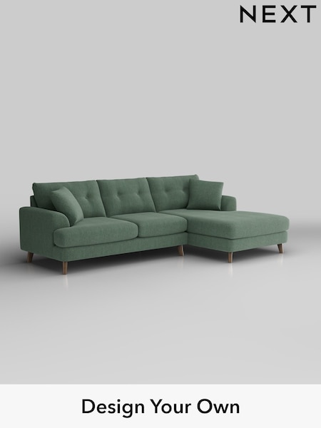 Chunky Texture/Mid Forest Green Parker Buttoned Back (W42591) | £2,350