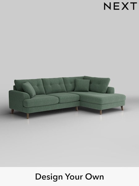 Chunky Texture/Mid Forest Green Parker Buttoned Back (W42591) | £2,325