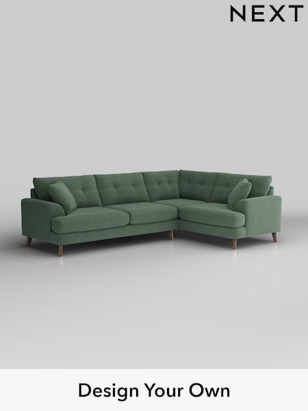 Chunky Texture/Mid Forest Green Parker Buttoned Back (W42591) | £2,475