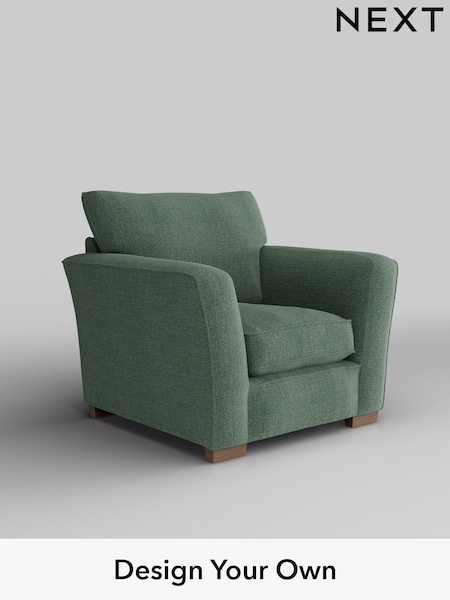 Chunky Texture/Mid Forest Green Heath Highback (W42592) | £750