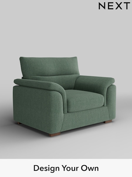 Chunky Texture/Mid Forest Green Hayden Highback (W42597) | £850