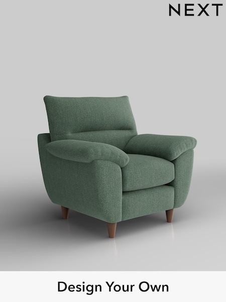 Chunky Texture/Mid Forest Green Elliot Highback (W42607) | £675