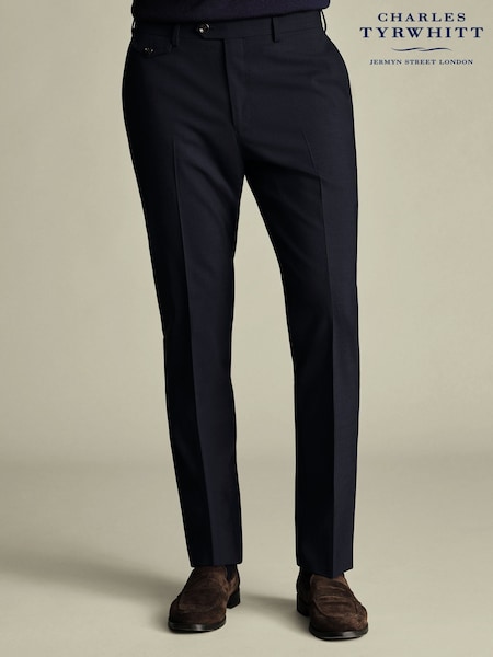 Charles Tyrwhitt Blue Wool Smart Trousers (W42637) | £120