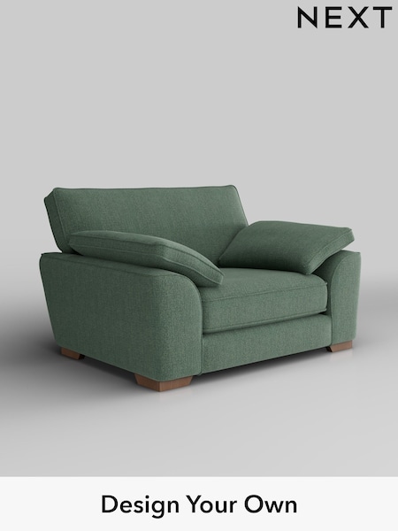 Chunky Texture/Mid Forest Green Stamford Grand Relaxed Sit (W42649) | £1,299