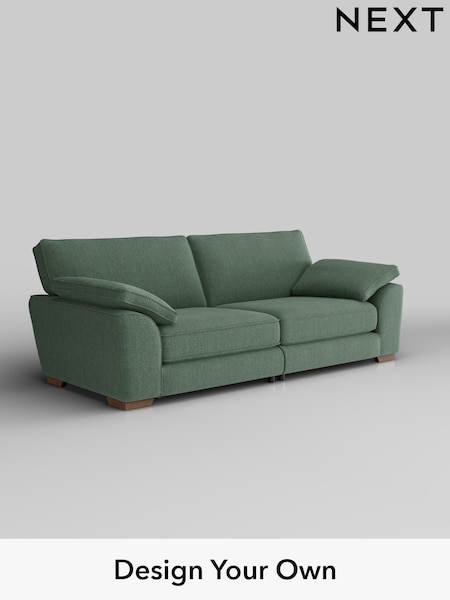 Chunky Texture/Mid Forest Green Stamford Grand Relaxed Sit (W42649) | £1,799