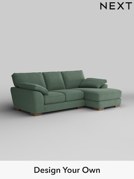 Chunky Texture/Mid Forest Green Stamford Grand Relaxed Sit (W42649) | £2,275