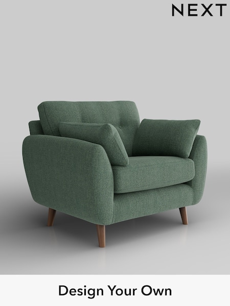Chunky Texture/Mid Forest Green Wilson Buttoned Back (W42651) | £699